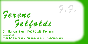 ferenc felfoldi business card